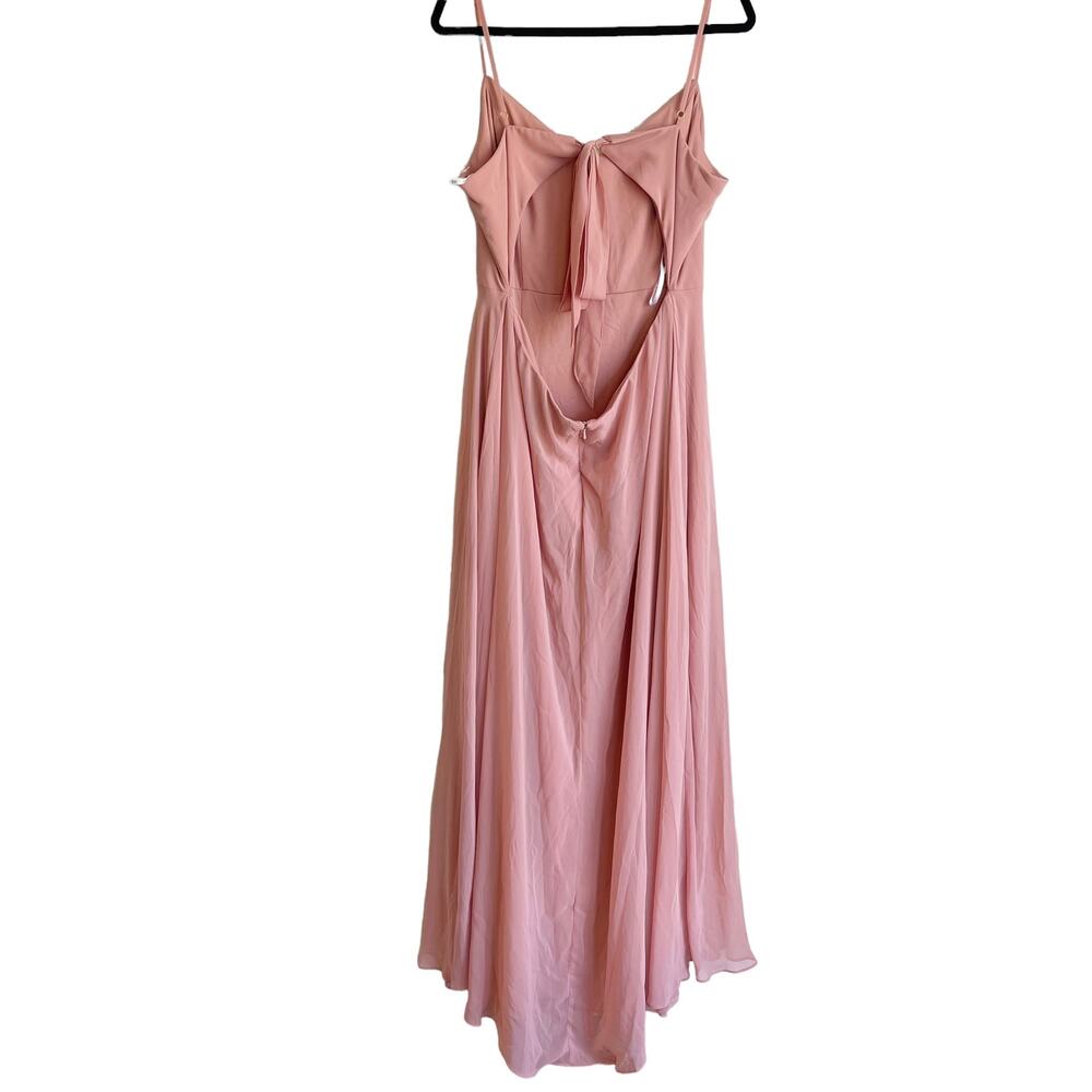 AFTER SIX Desert Rose Tie Back Cutout Chiffon Gown Size 18 R NWT - Picture 5 of 11